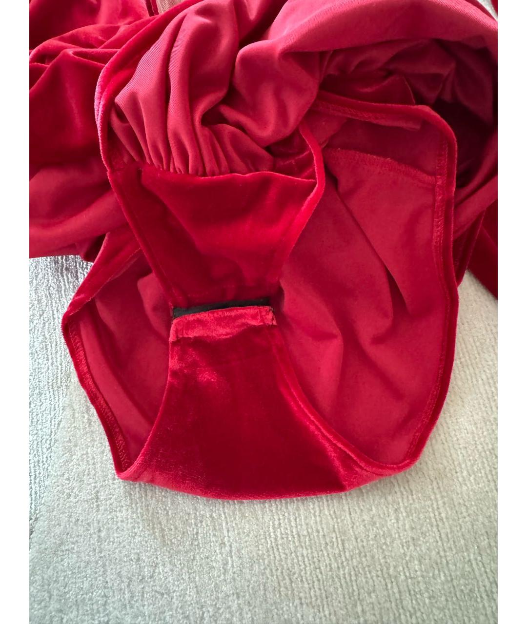 ALEXANDRE VAUTHIER Красное бархатное коктейльное платье, фото 3