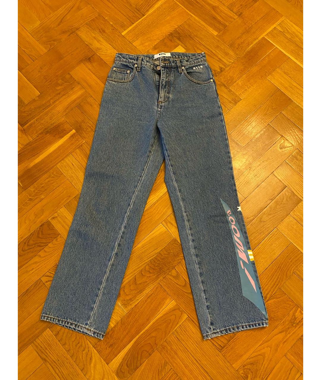 MSGM Синие прямые джинсы, фото 9