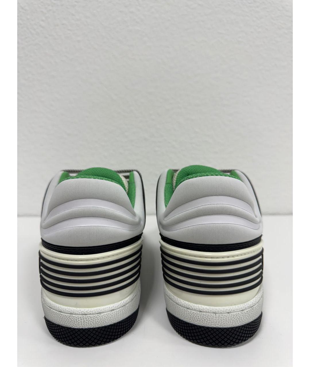 GUCCI Зеленые кожаные низкие кроссовки / кеды, фото 3