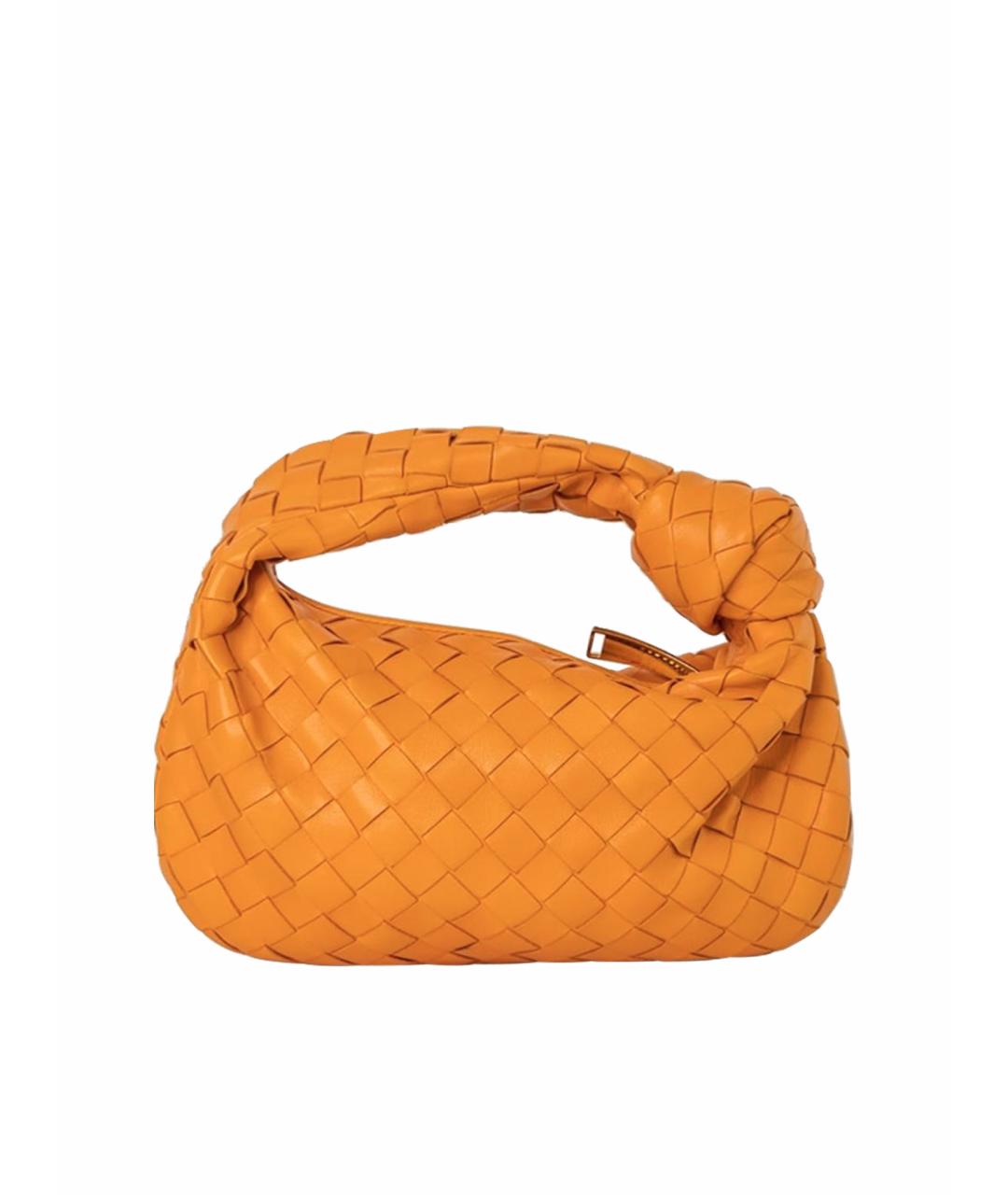 BOTTEGA VENETA Оранжевая кожаная сумка с короткими ручками, фото 1