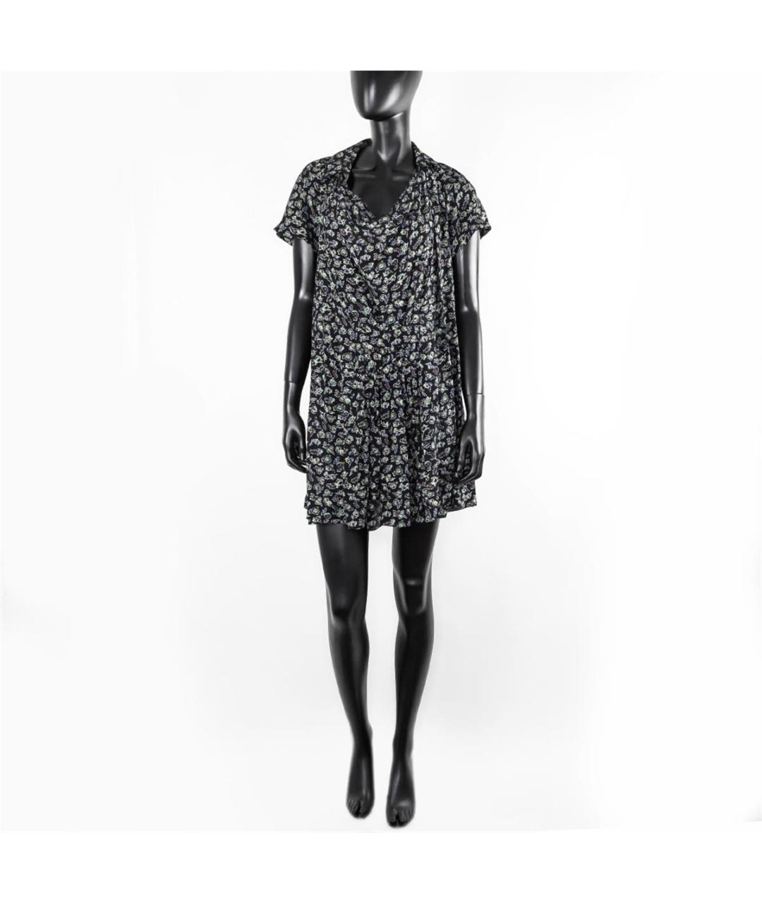 BALENCIAGA Черное шелковое повседневное платье, фото 4