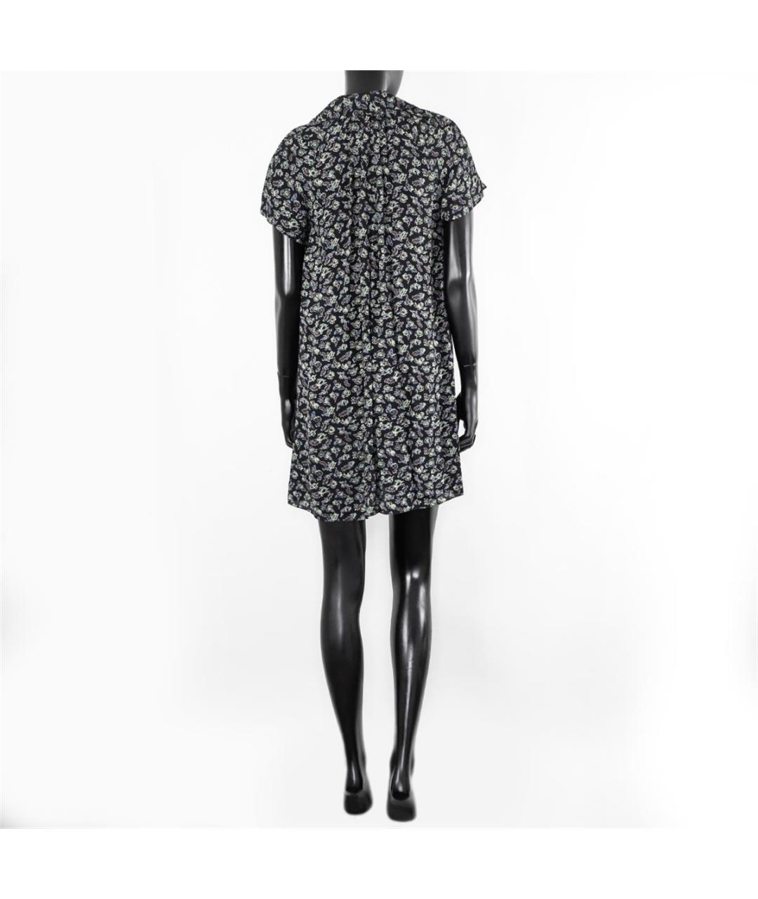 BALENCIAGA Черное шелковое повседневное платье, фото 3