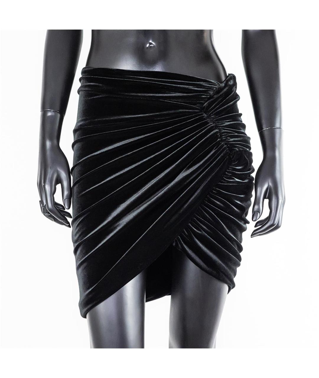 ALEXANDRE VAUTHIER Черная полиэстеровая юбка мини, фото 2