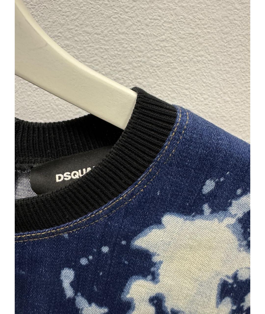DSQUARED2 Синий хлопковый джемпер / свитер, фото 8