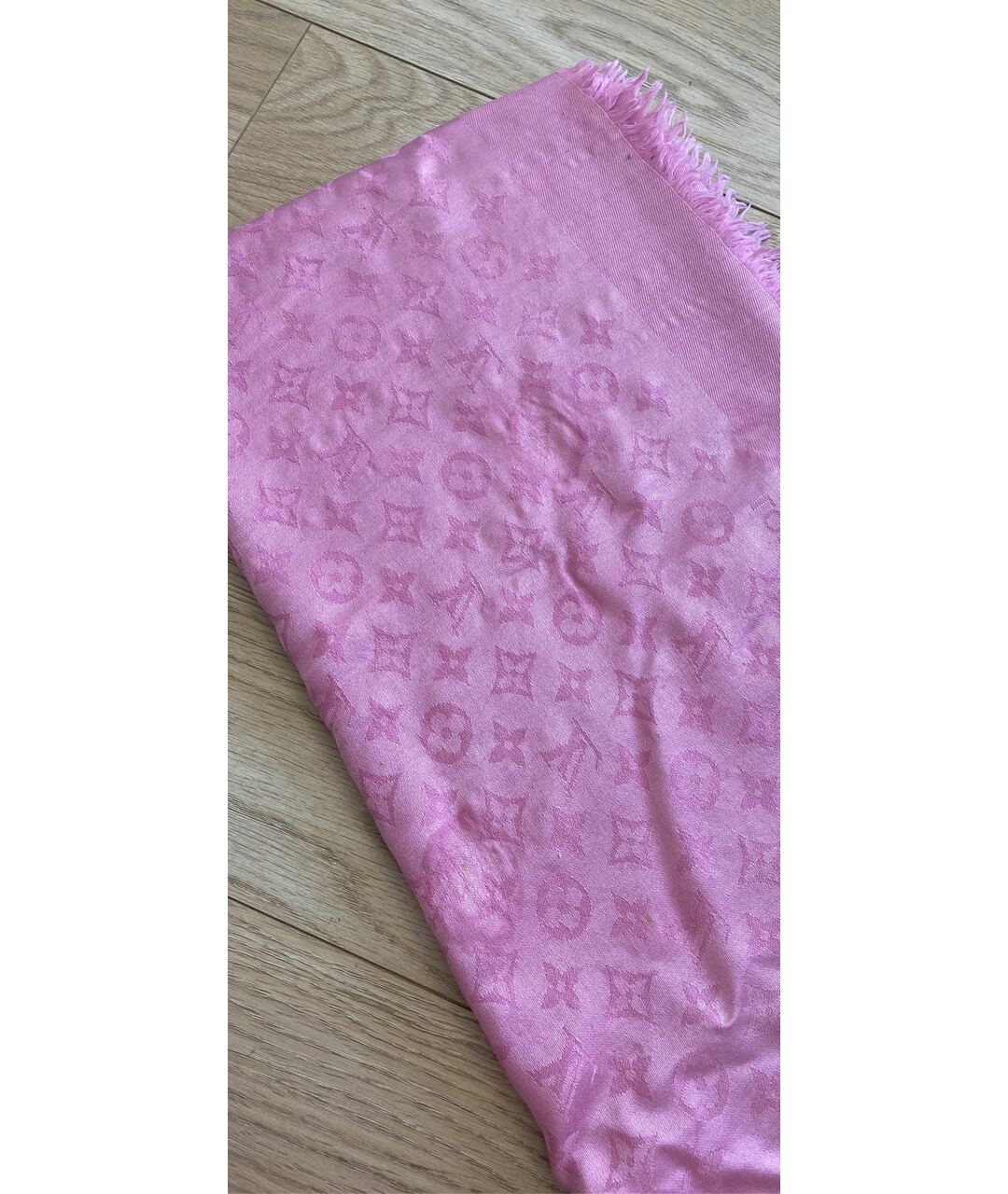 LOUIS VUITTON PRE-OWNED Розовый шелковый шарф, фото 5