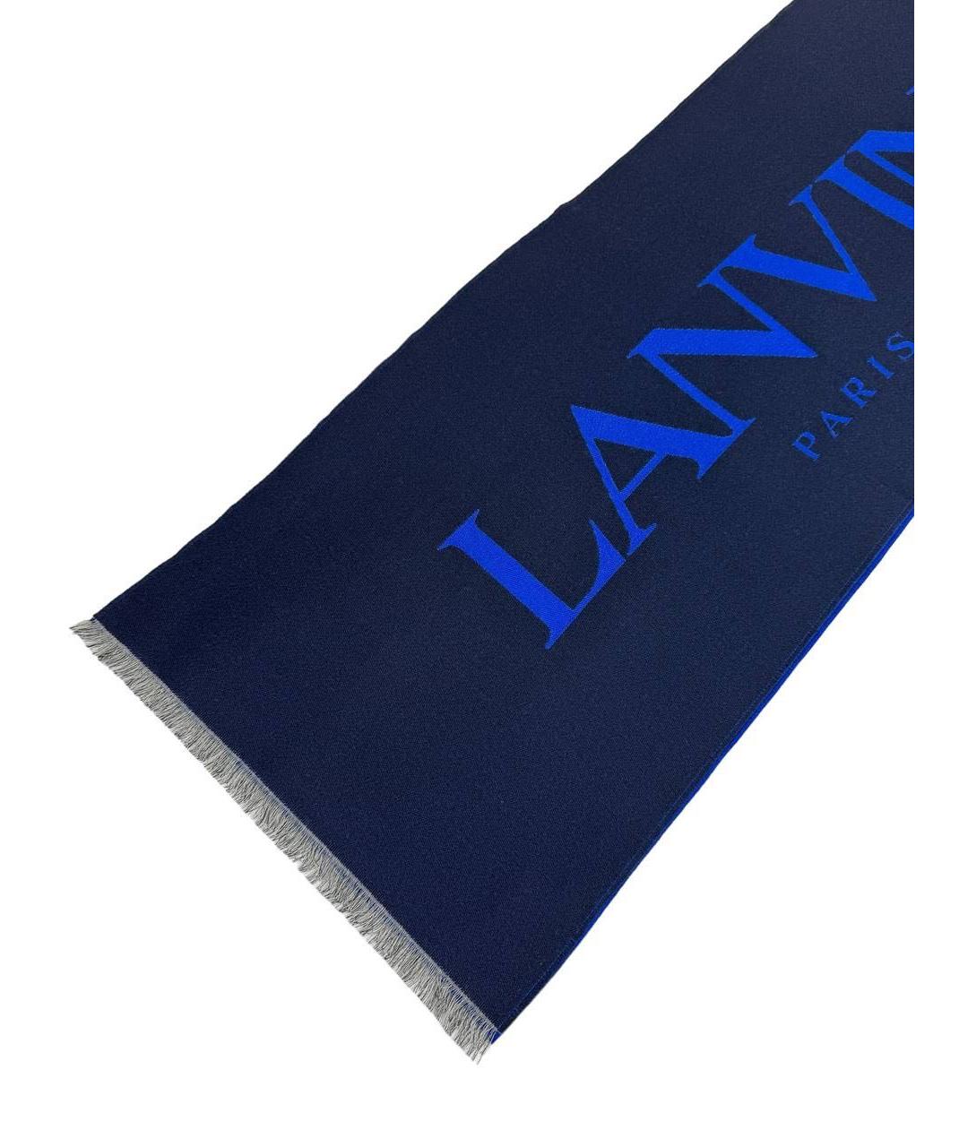 LANVIN Синий шарф, фото 2