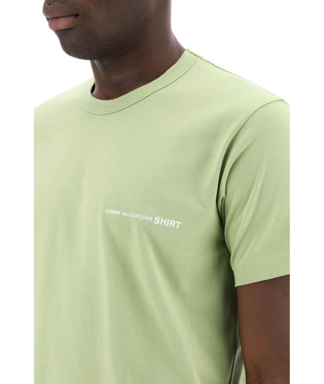 COMME DES GARÇONS SHIRT Зеленая хлопковая футболка, фото 6