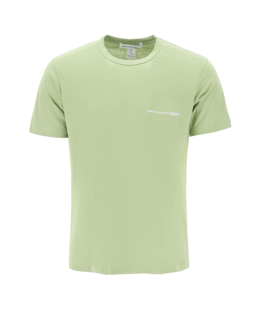 COMME DES GARÇONS SHIRT Зеленая хлопковая футболка, фото 1