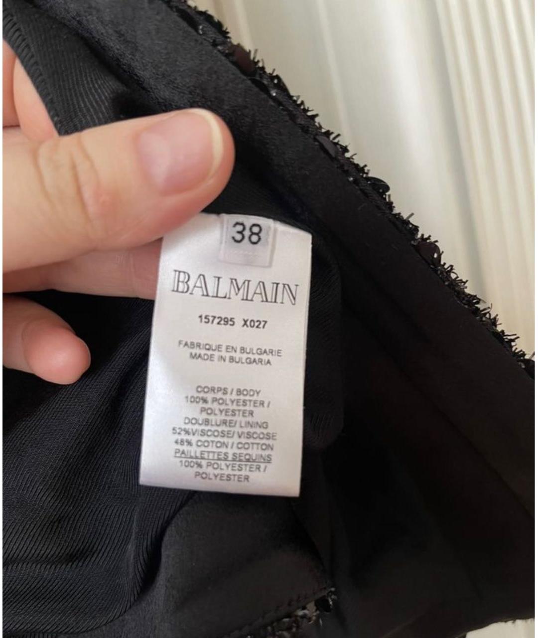 BALMAIN Черный полиэстеровый жакет/пиджак, фото 3