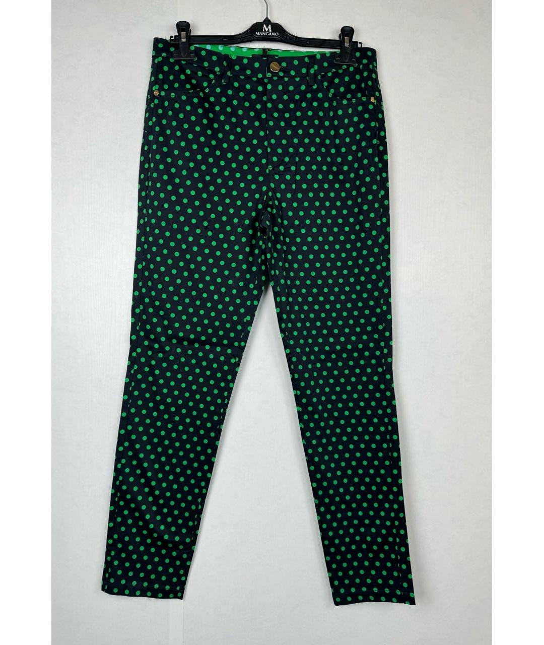 ANGELO MARANI Зеленые хлопко-эластановые прямые брюки, фото 9
