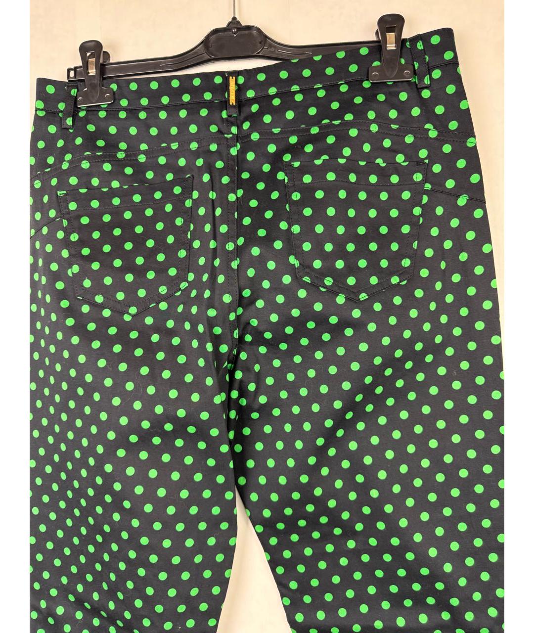 ANGELO MARANI Зеленые хлопко-эластановые прямые брюки, фото 6