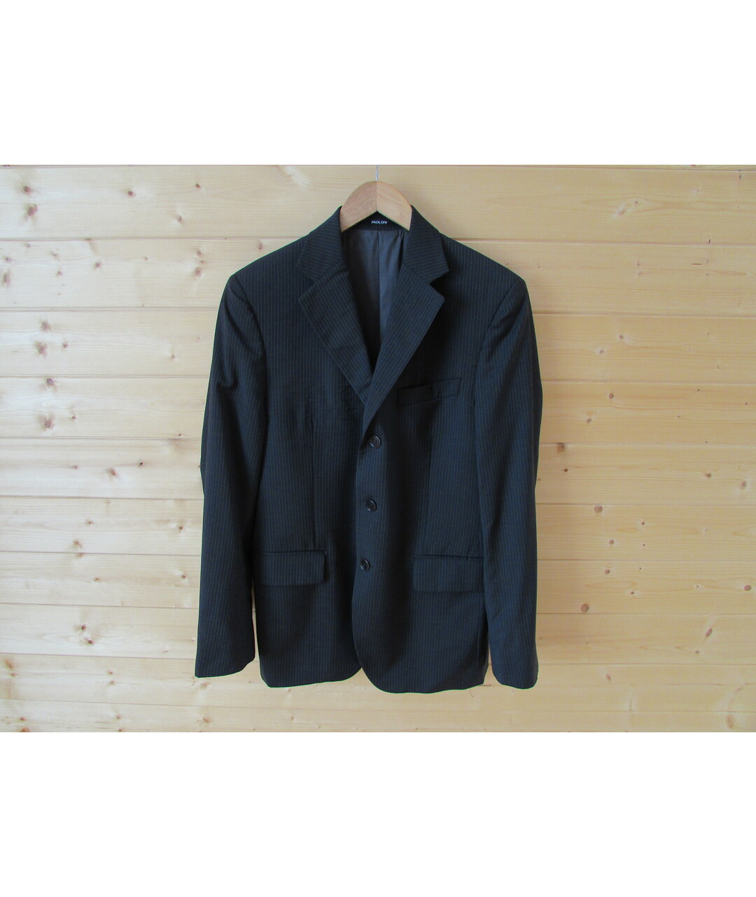 PAOLONI Черный шерстяной пиджак, фото 9