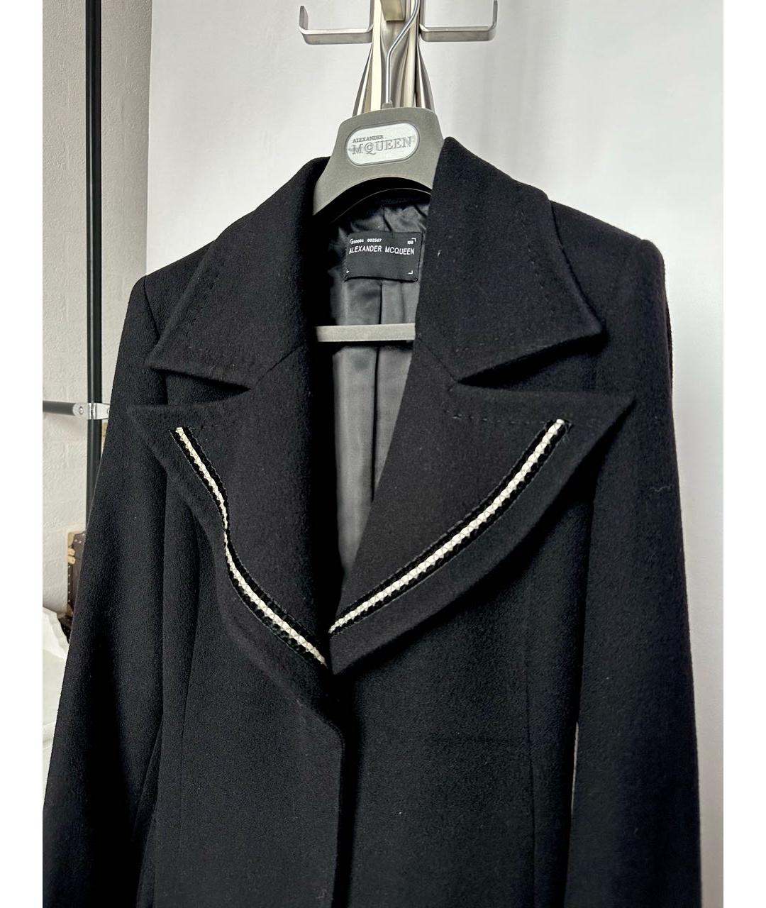 ALEXANDER MCQUEEN Черное кашемировое пальто, фото 2