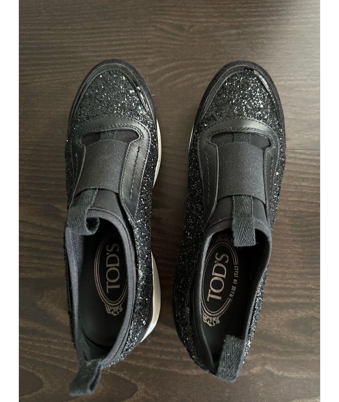 TOD'S Черные замшевые кроссовки, фото 3