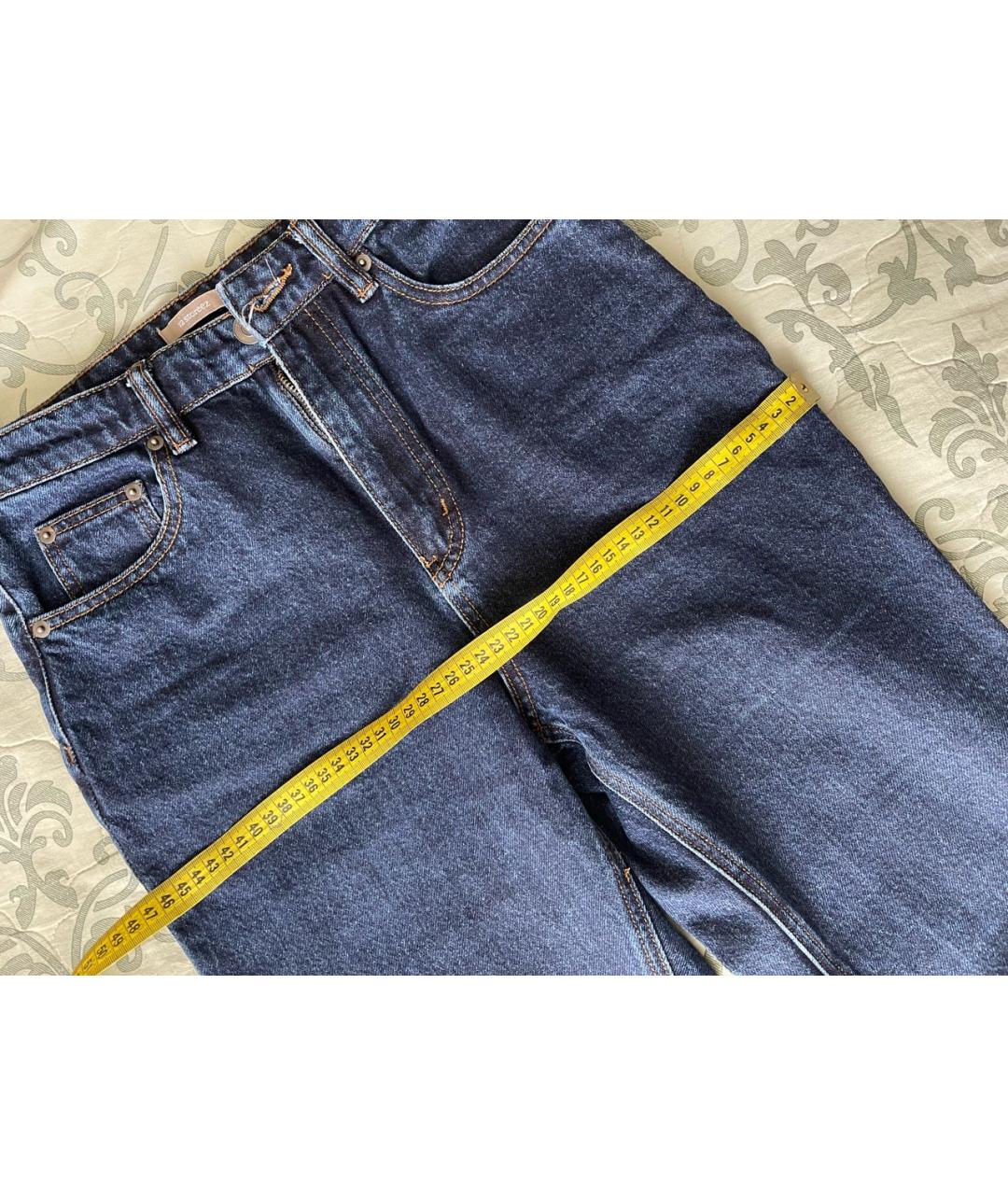 12 STOREEZ Синие хлопковые прямые джинсы, фото 6