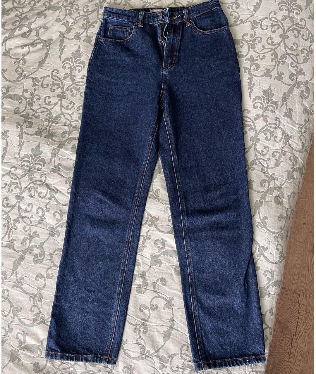 12 STOREEZ Синие хлопковые прямые джинсы, фото 9