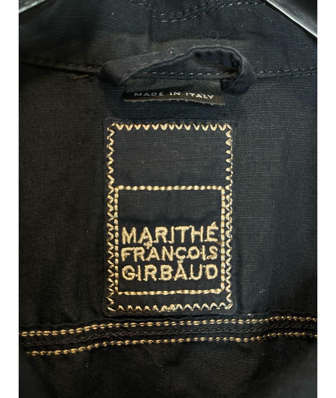 MARITHE FRANCOIS GIRBAUD Темно-синий хлопковый жакет/пиджак, фото 5
