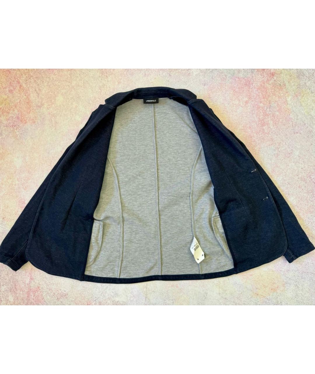 KARL LAGERFELD Темно-синий полиэстеровый жакет/пиджак, фото 3