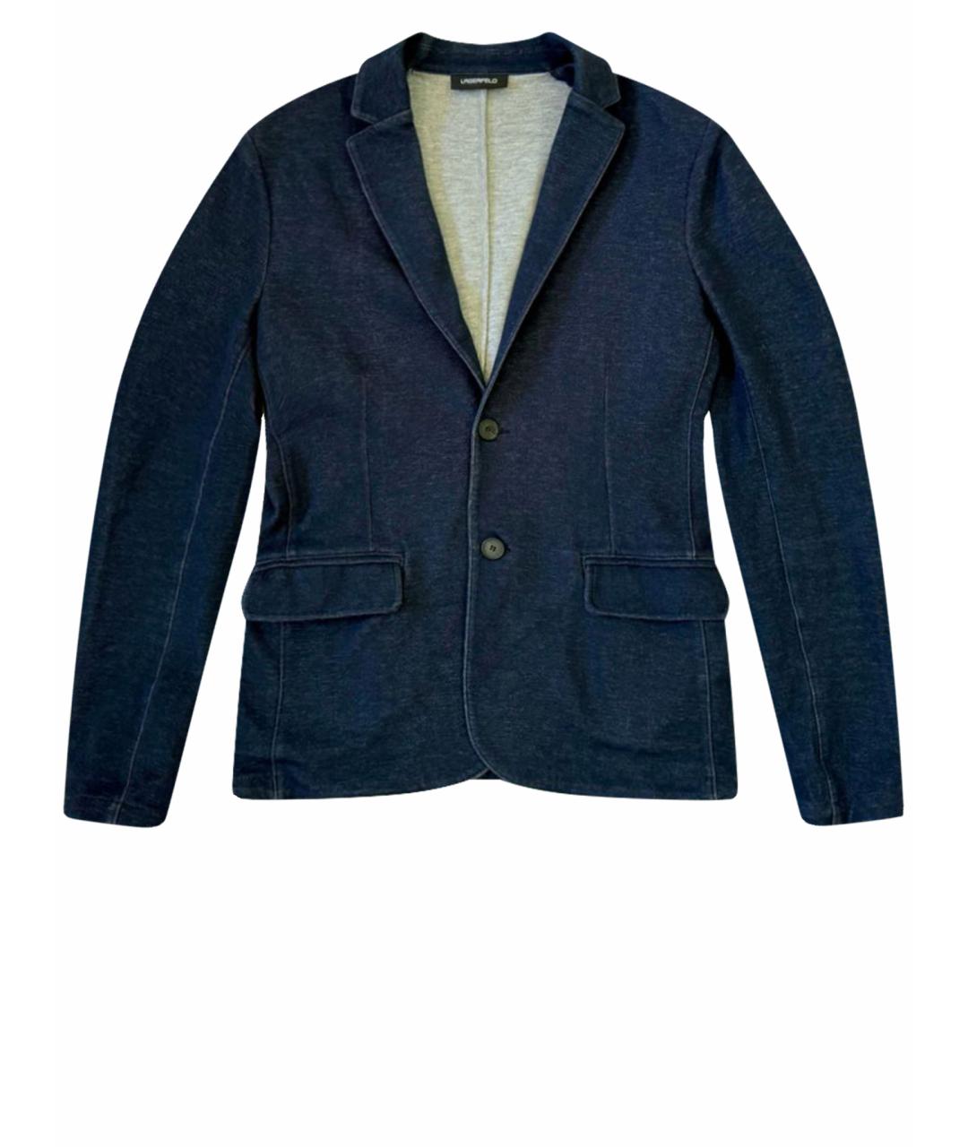 KARL LAGERFELD Темно-синий полиэстеровый жакет/пиджак, фото 1