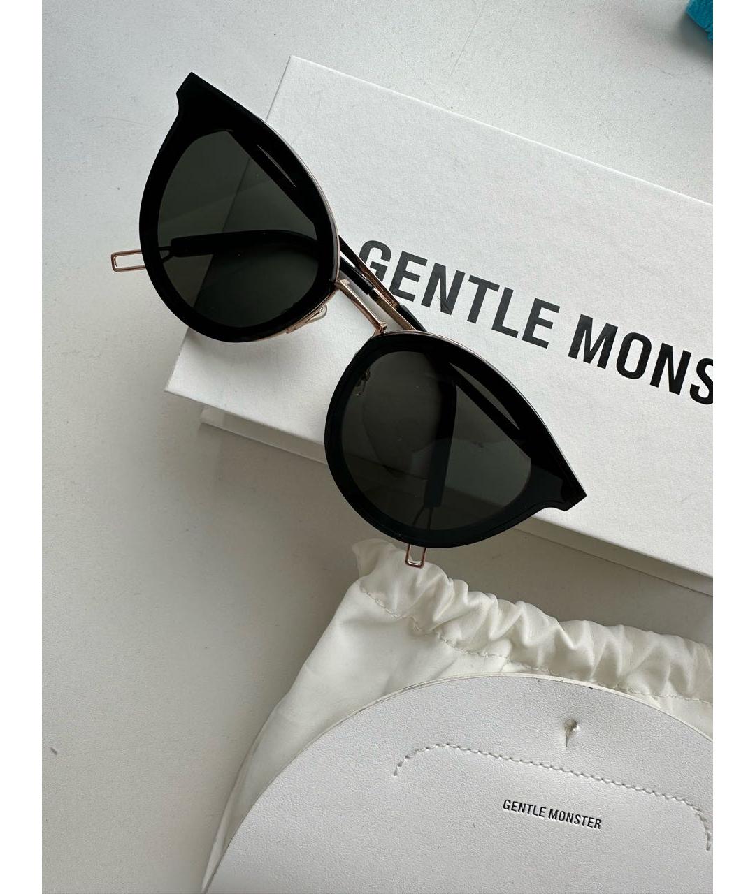 GENTLE MONSTER Антрацитовые пластиковые солнцезащитные очки, фото 5