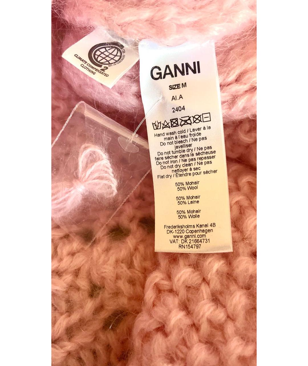 GANNI Розовый джемпер / свитер, фото 7