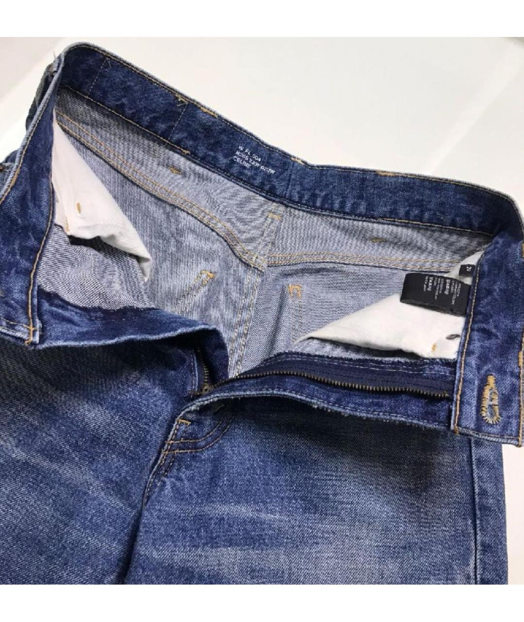 CELINE PRE-OWNED Темно-синие прямые джинсы, фото 3