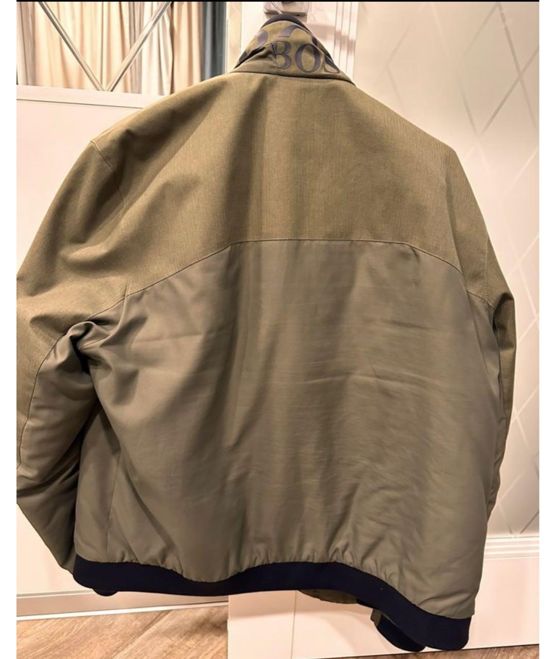 HUGO BOSS Зеленая полиэстеровая куртка, фото 2