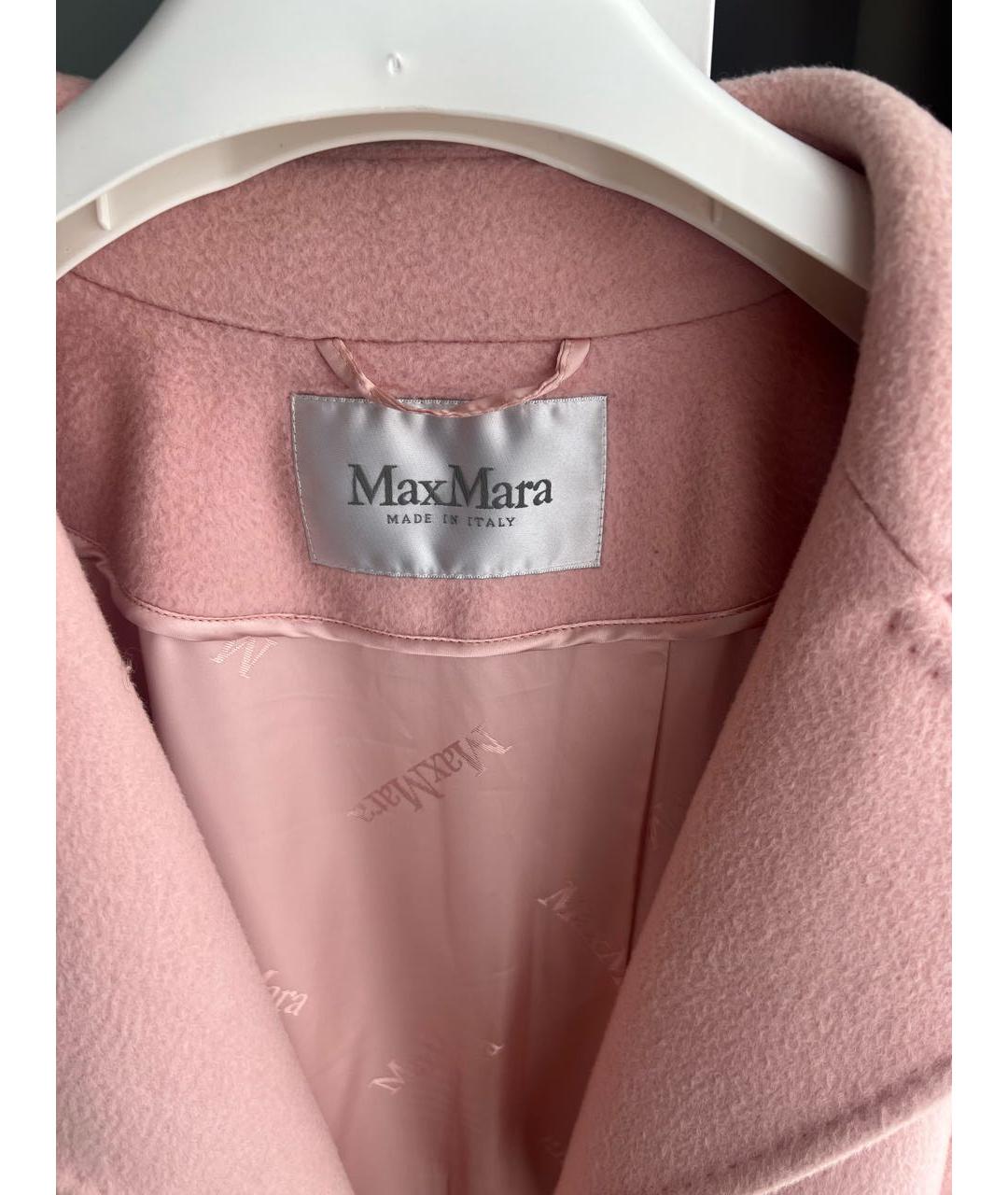 MAX MARA Розовое вискозное пальто, фото 4
