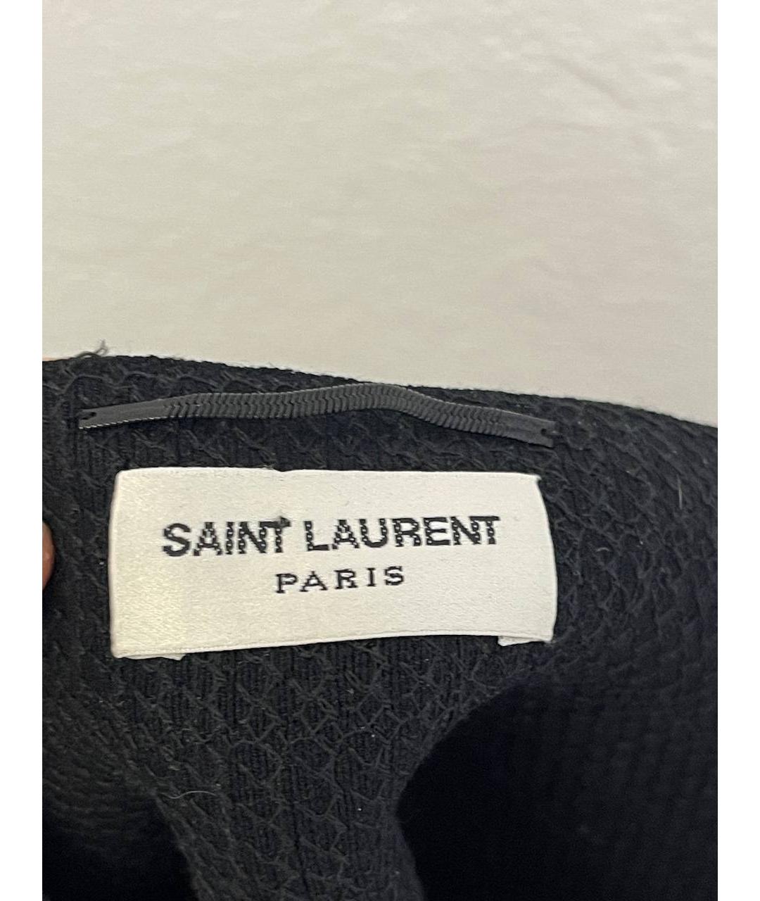 SAINT LAURENT Черная вискозная майка, фото 2