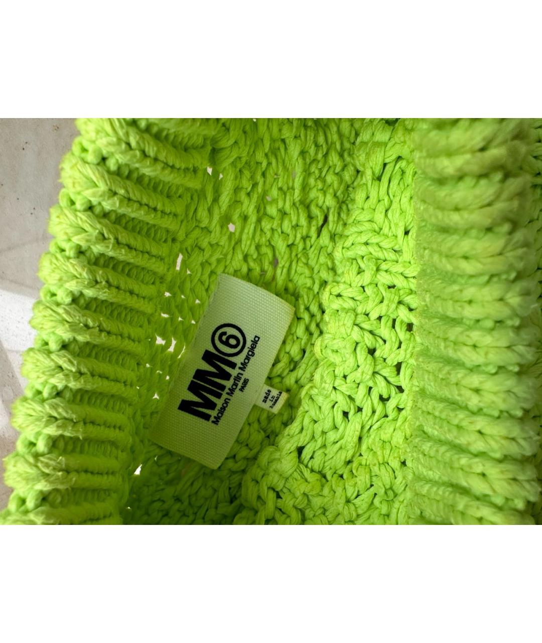 MM6 MAISON MARGIELA Салатовый хлопковый джемпер / свитер, фото 6