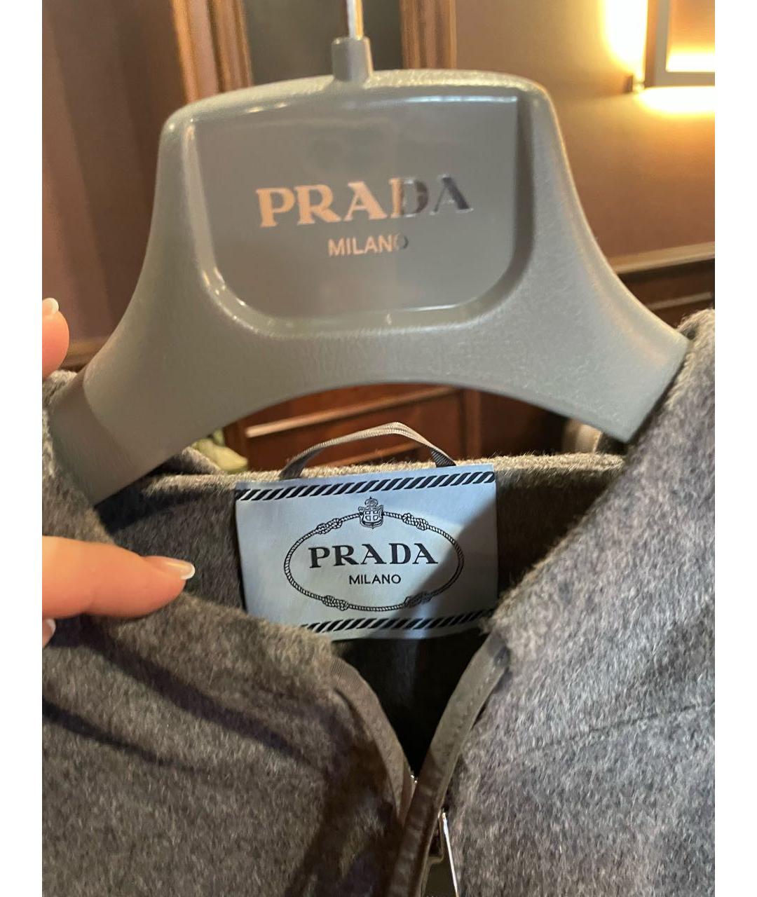 PRADA Серая кашемировая парка, фото 4