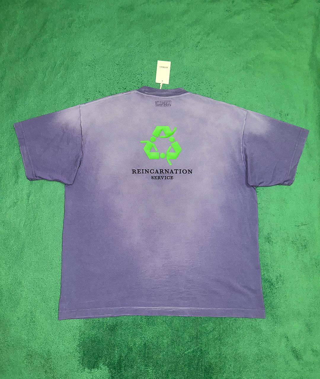 VETEMENTS Фиолетовая хлопковая футболка, фото 3