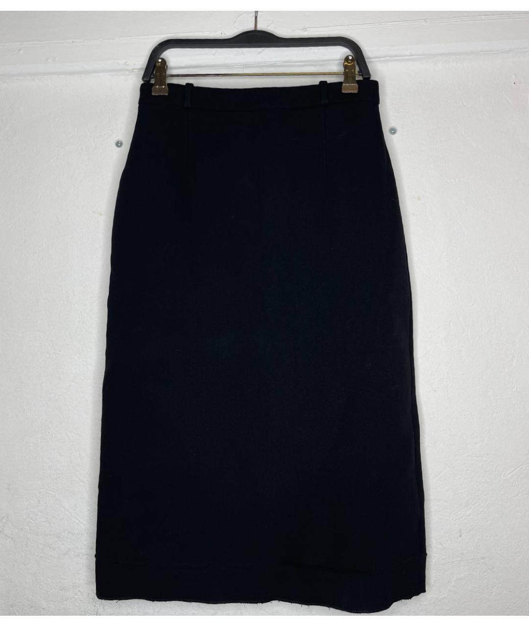 BALENCIAGA Черная вискозная юбка миди, фото 6