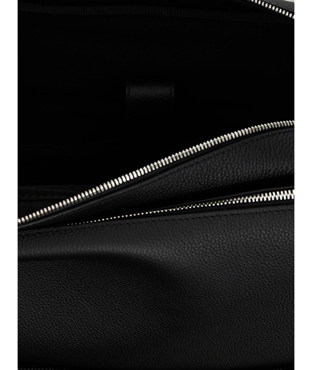 SALVATORE FERRAGAMO Черный кожаный рюкзак, фото 4