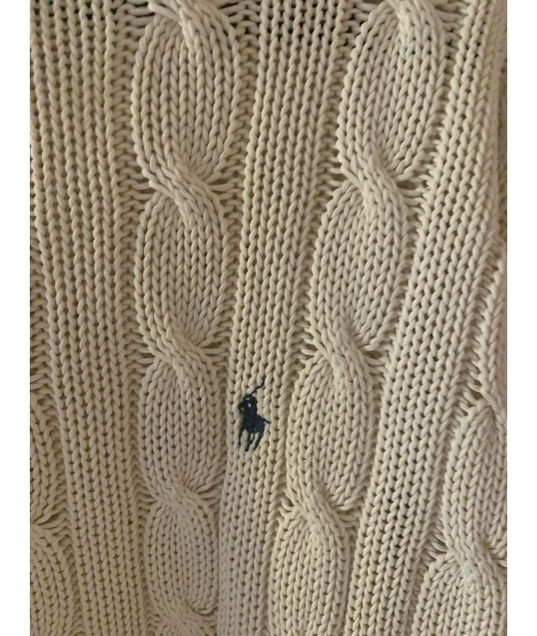 POLO RALPH LAUREN Белый хлопковый джемпер / свитер, фото 2