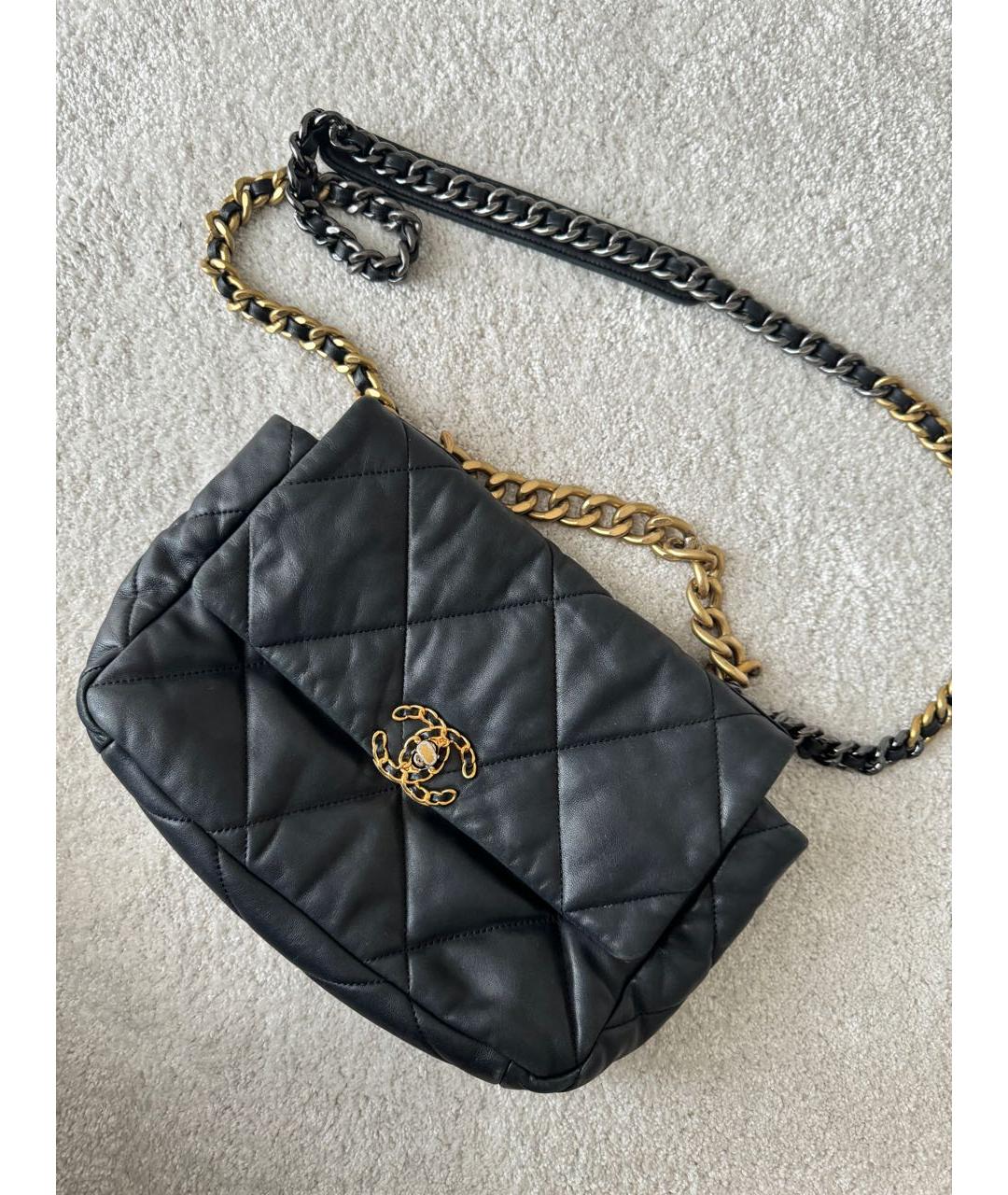 CHANEL Черная кожаная сумка через плечо, фото 2
