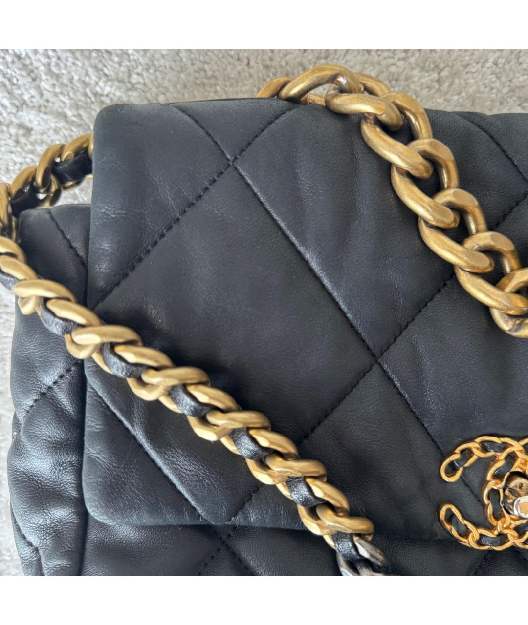 CHANEL Черная кожаная сумка через плечо, фото 4