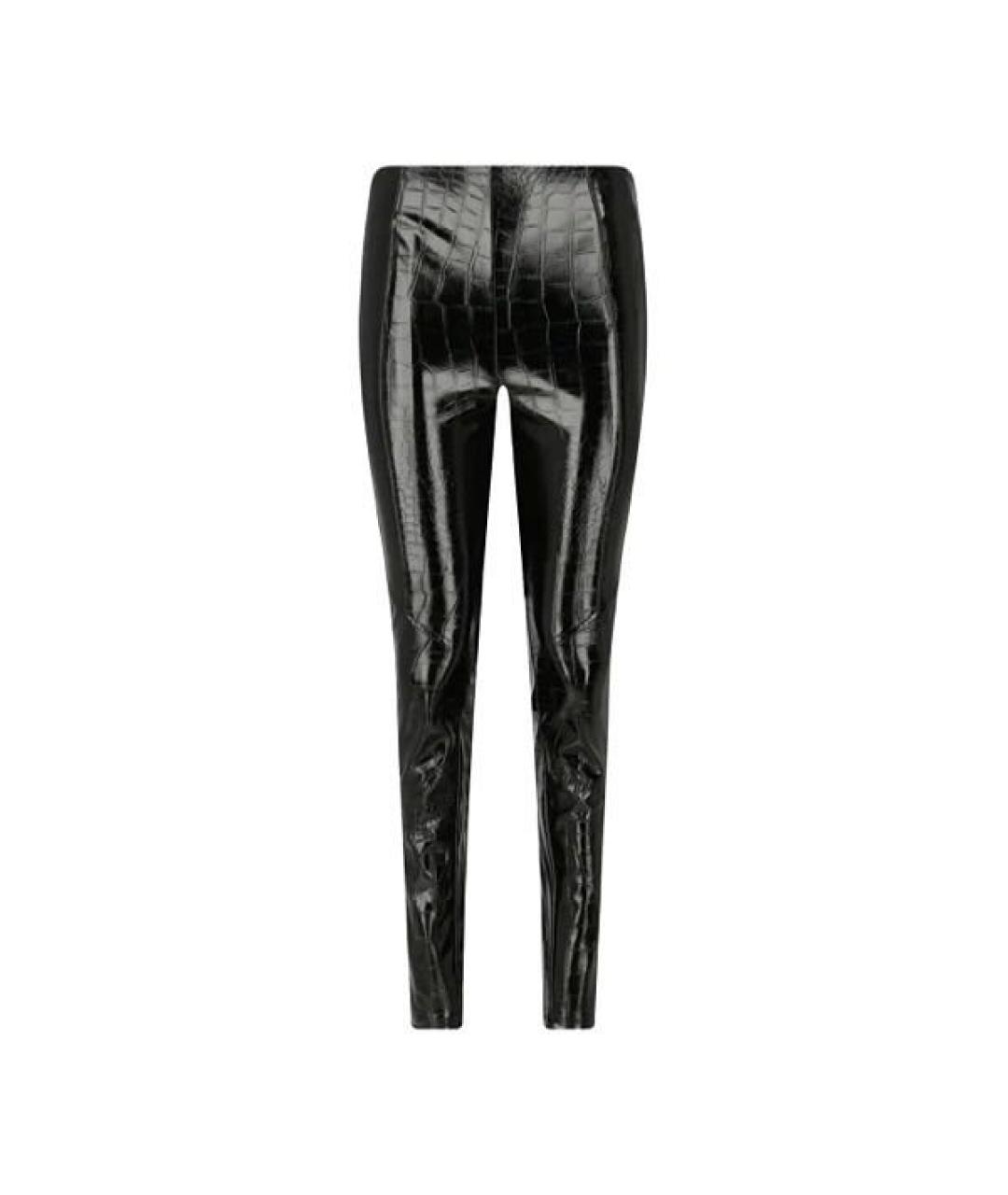 PINKO Черные полиэстеровые брюки узкие, фото 1