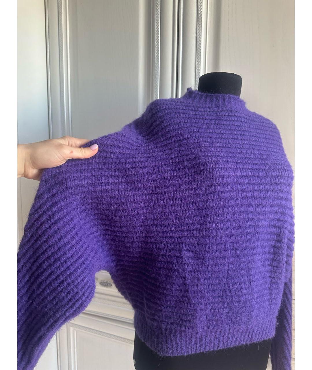 MAJE Фиолетовый шерстяной джемпер / свитер, фото 3