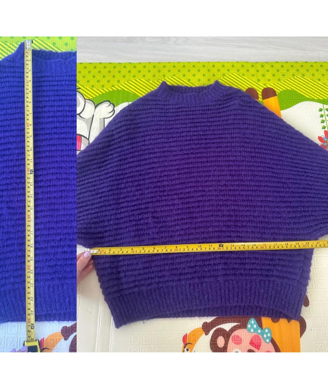 MAJE Фиолетовый шерстяной джемпер / свитер, фото 7