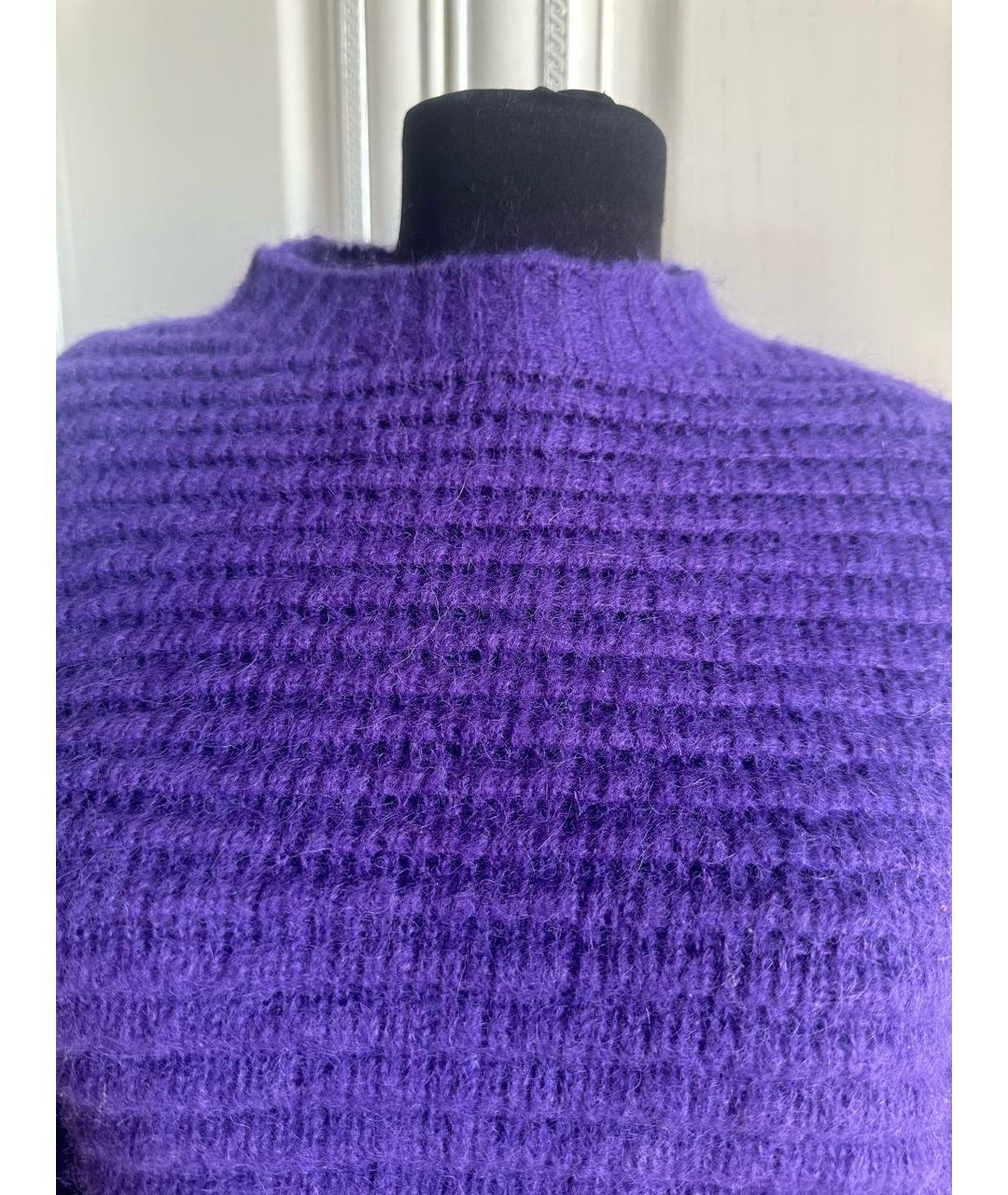 MAJE Фиолетовый шерстяной джемпер / свитер, фото 4