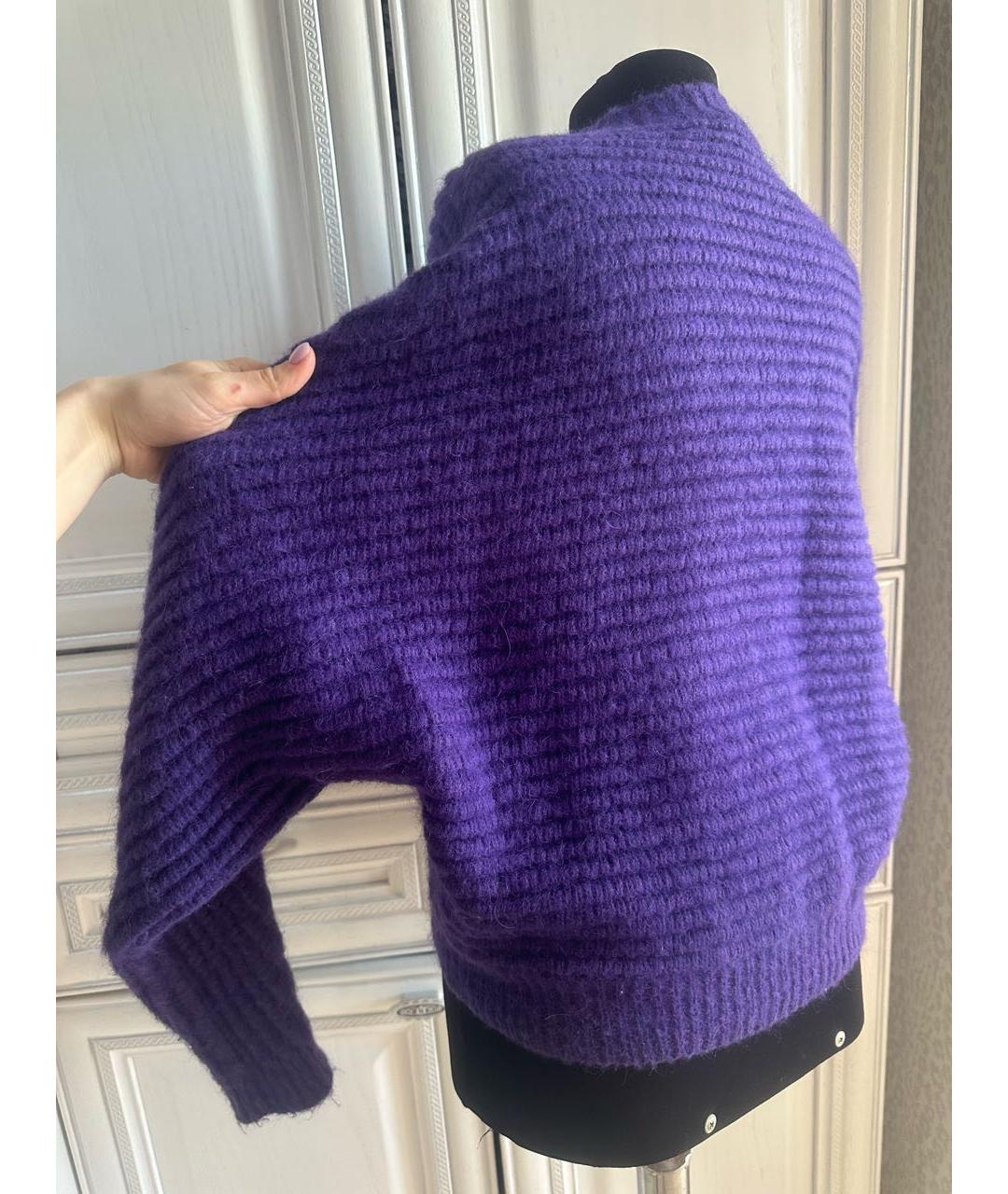 MAJE Фиолетовый шерстяной джемпер / свитер, фото 5