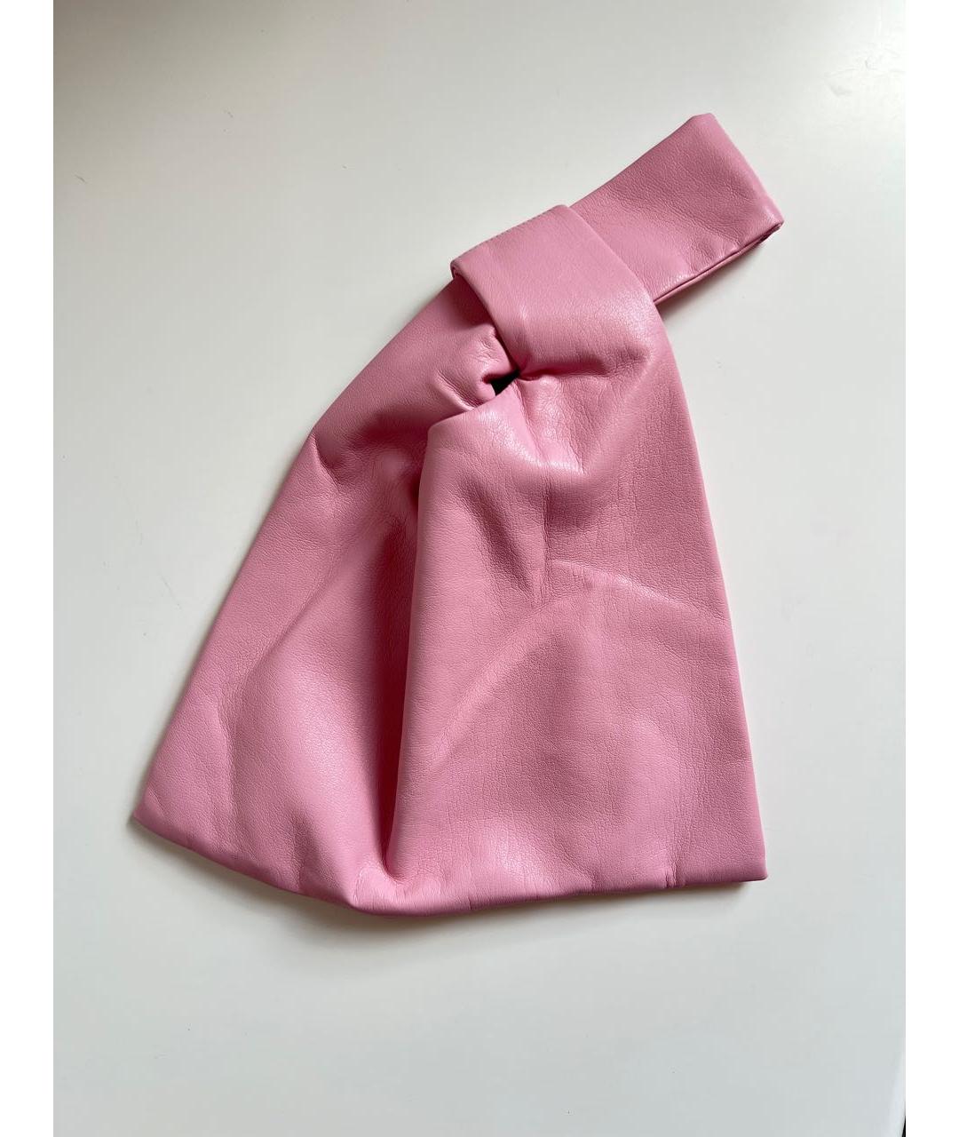 NANUSHKA Розовая сумка с короткими ручками из искусственной кожи, фото 3
