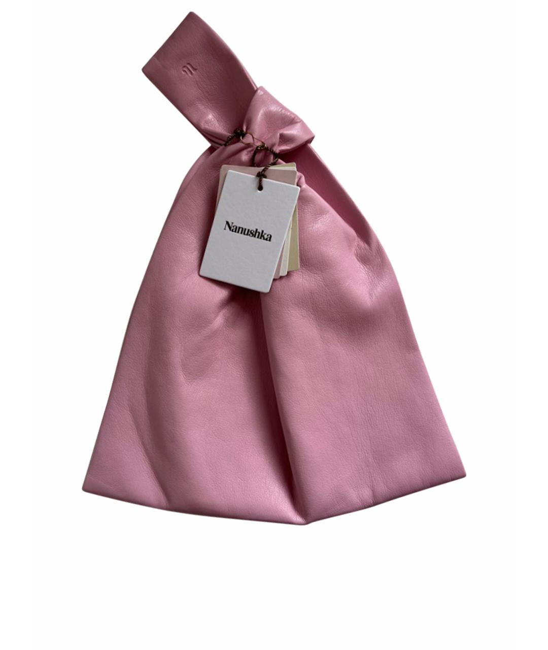 NANUSHKA Розовая сумка с короткими ручками из искусственной кожи, фото 1