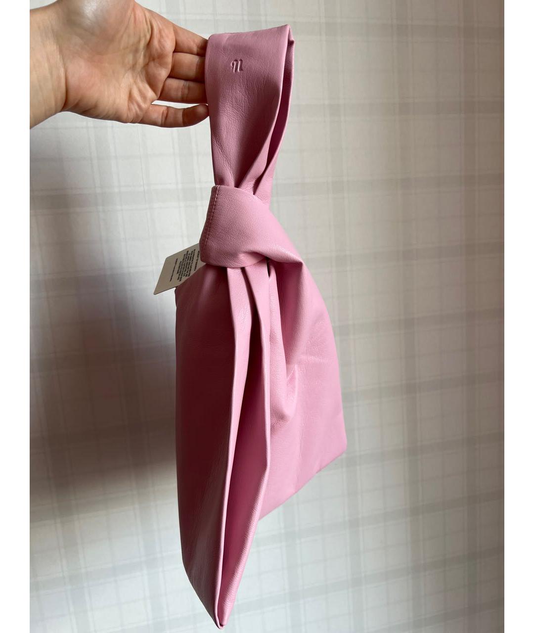 NANUSHKA Розовая сумка с короткими ручками из искусственной кожи, фото 2
