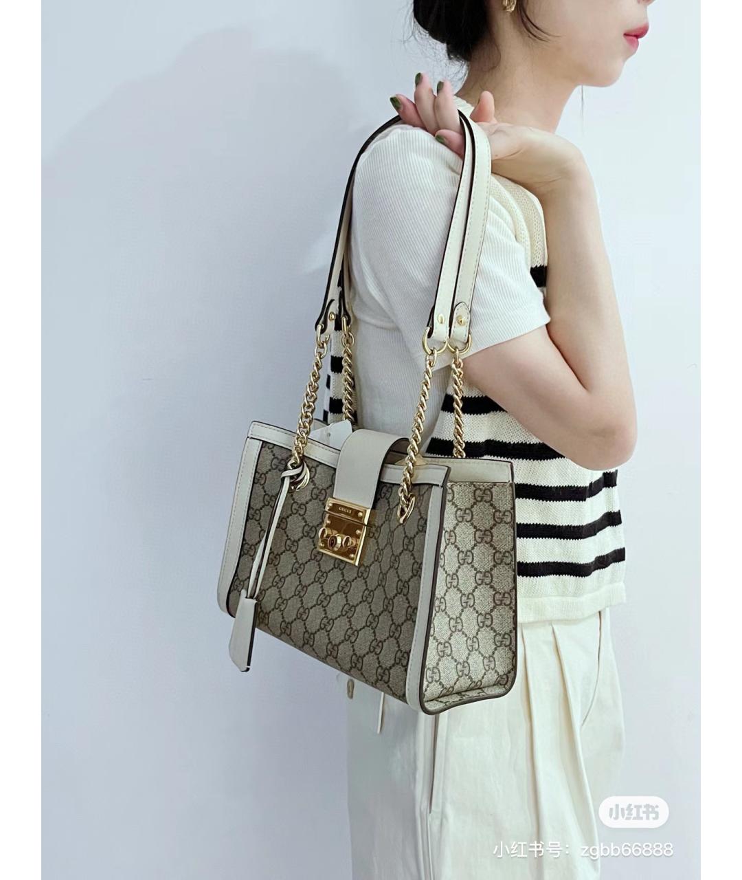 GUCCI Бежевая деним сумка через плечо, фото 6