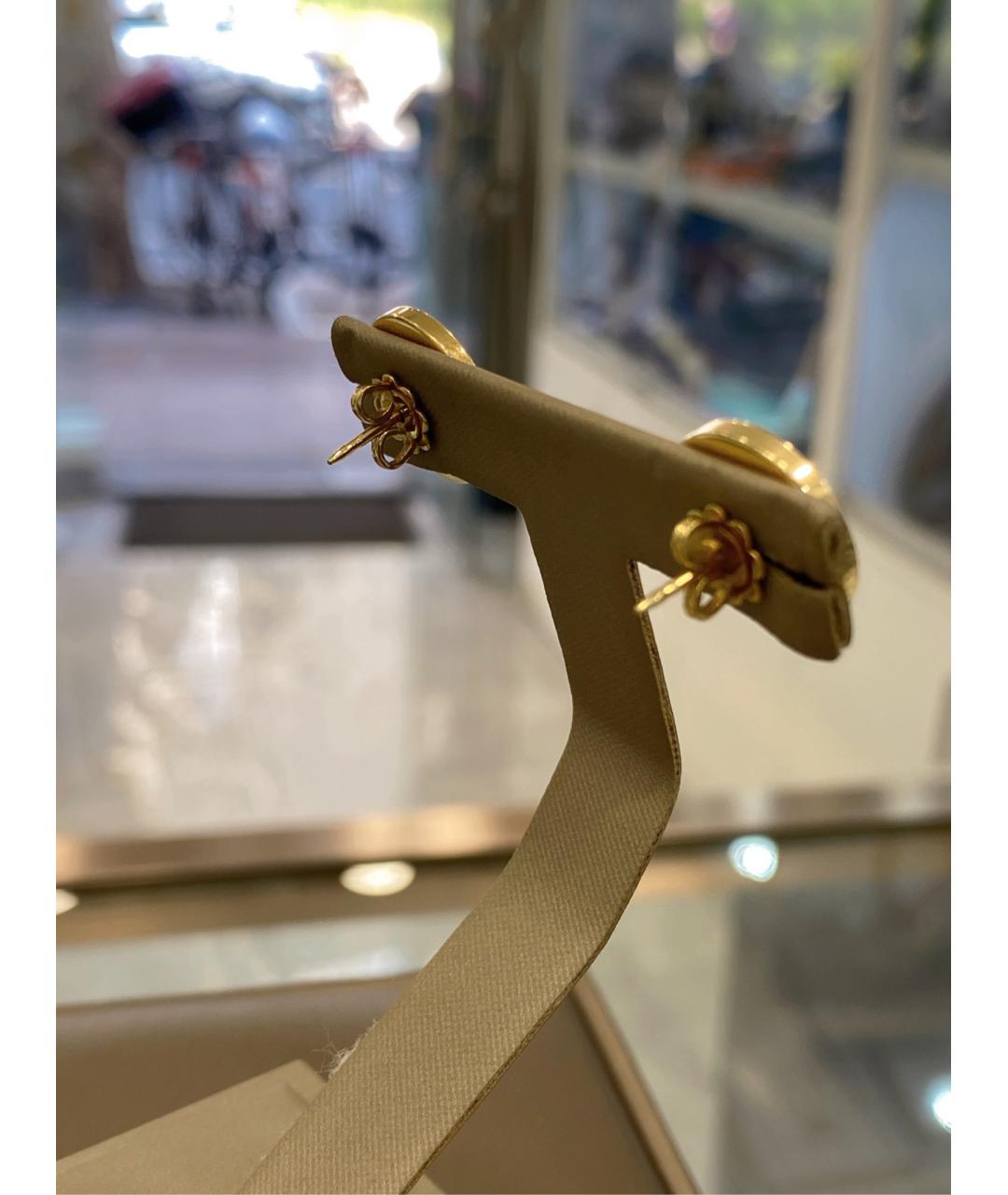 BVLGARI Синие серьги из желтого золота, фото 4