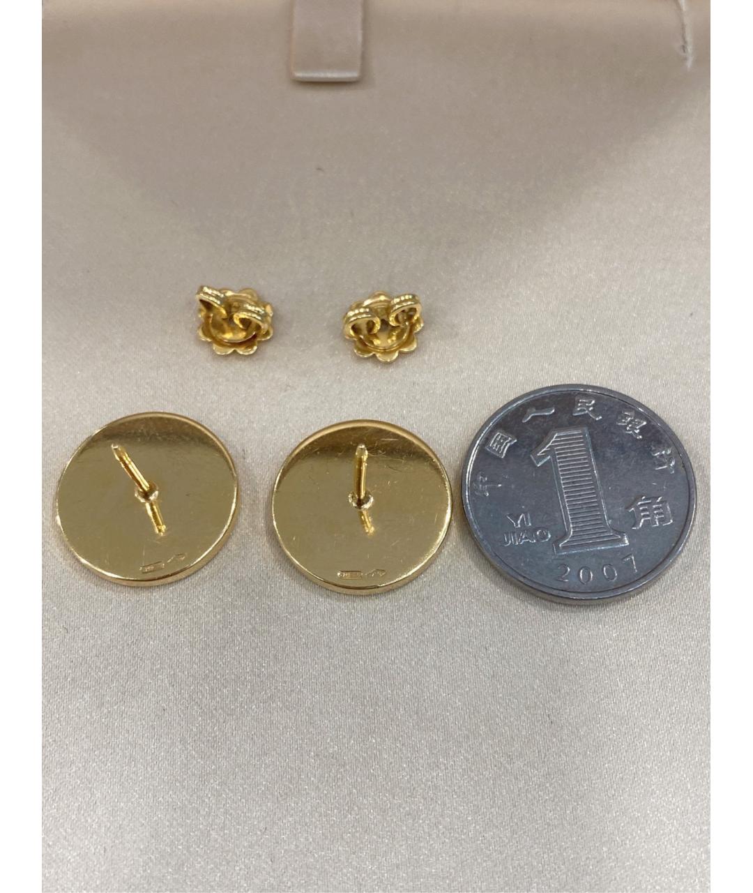 BVLGARI Синие серьги из желтого золота, фото 6