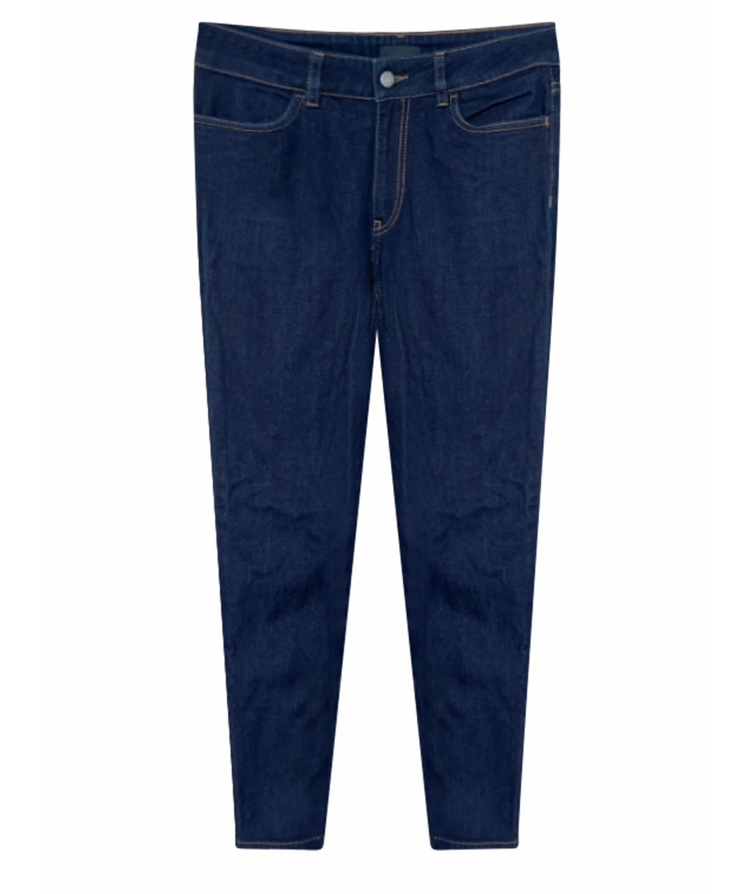 PRADA Темно-синие хлопковые джинсы слим, фото 1