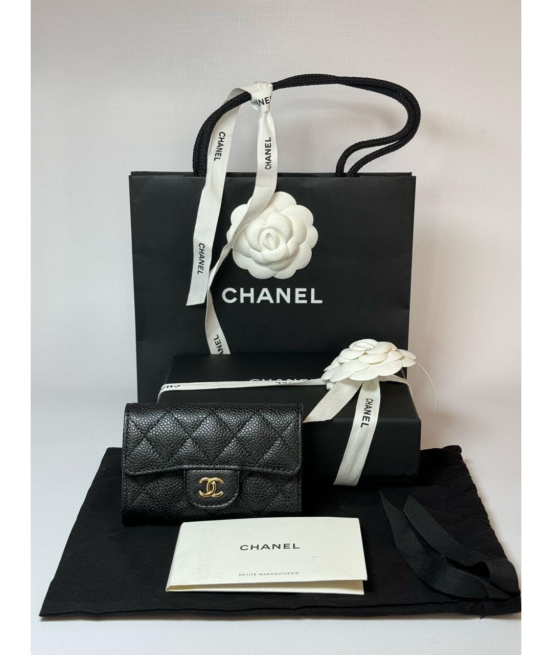 CHANEL PRE-OWNED Черный кожаный кошелек, фото 5